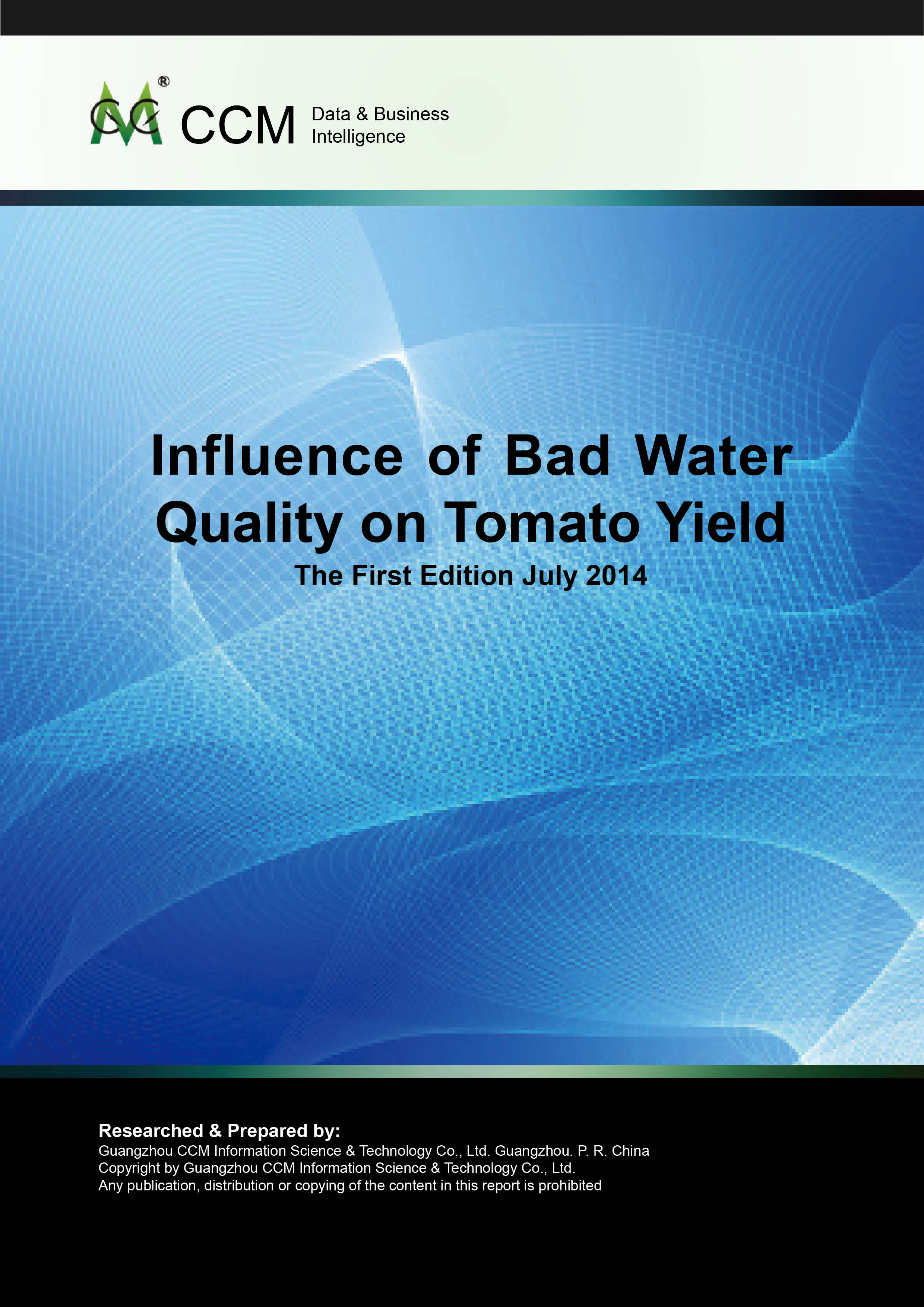 Influence of Bad Water Quality on Tomato Yield (China Scope)